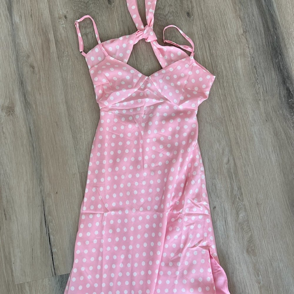 Beginning Boutique Polka Midi Dress